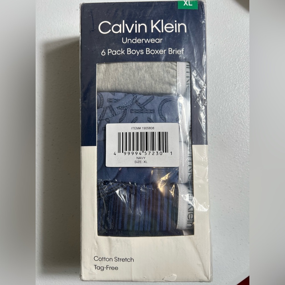 New Calvin Klein Boys' Boxer Brief Underwear, 6-pack